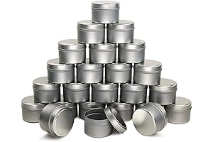 EricX Light 4oz Candle Tins with Lids, Pack of 24