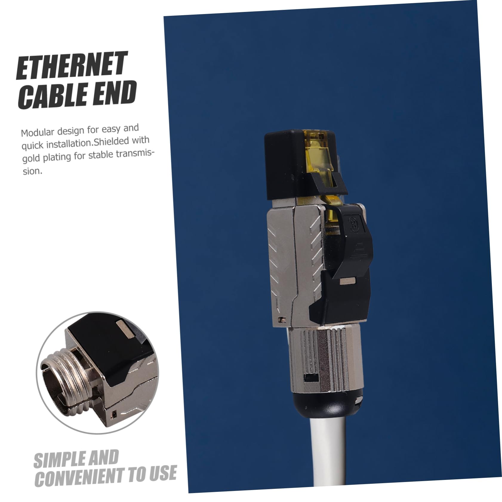Artibetter 5stücke Shielded Ethernet Connector Netzwerkstecker Für Gigabit- Werkzeuglos Vergoldet Für Innen Und Außenanwendungen