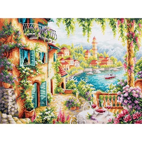 Kit de punto de cruz con patrón de recuento Magic needle de tela Zweigart e hilos de algodón 40x30