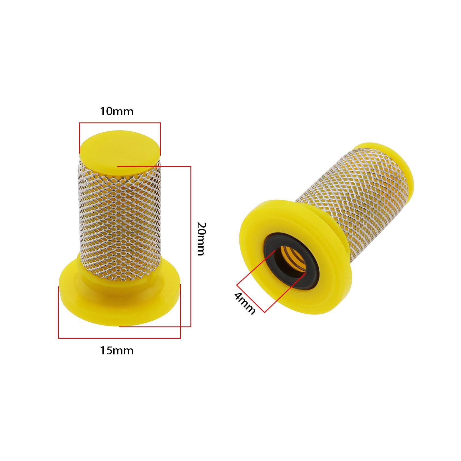 SG Store 10 Pezzi 100 Dimensioni Maglia Ugello Di Spruzzatura Giallo Filtri A Rete Filtri A Rete Cappello Superiore Per Spruzzatore A Zaino Spruzzatore PTO Macchine Per Marcatura Di Linee