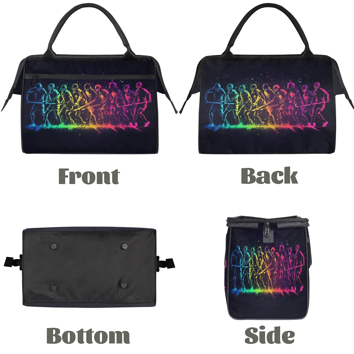 Sac de sport de voyage pour athlète de hockey pour femmes, hommes, enfants, garçons et filles, sac de week-end, sac fourre-tout de 24 L pour sport, gym, yoga, couleur, Big, Organiseur de sac
