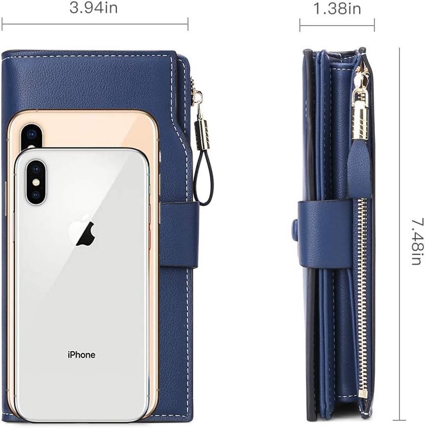 GOIACII Womens Wallets RFID Blocking Leather Wallets for Women Large Capacity Ladies Phone Wallet Purse Clutch : Clothing, Shoes & Jewelry