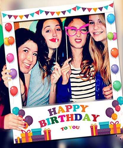 aahs!! Engraving"Happy Birthday to You Party Frame Photo Prop, 35 X 30 inches