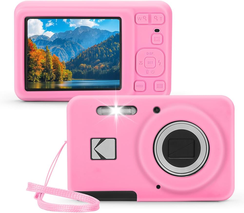 Digital Camera Case Cover for KODAK PIXPRO FZ55, Soft Silicone Protective Cover with Lanyard - & Scratch-Resistants Full Body Sleeve for FZ55 Digital Camera, Outdoor Travel Accessories