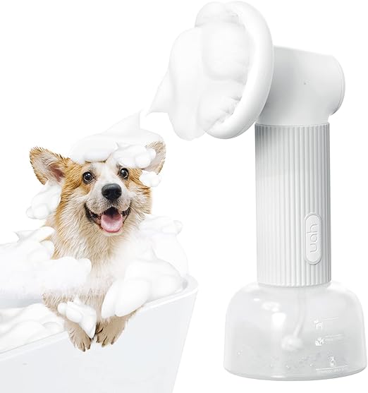 uahpet AutoFoaming Dog Bath Brush, No PreWetting Dog