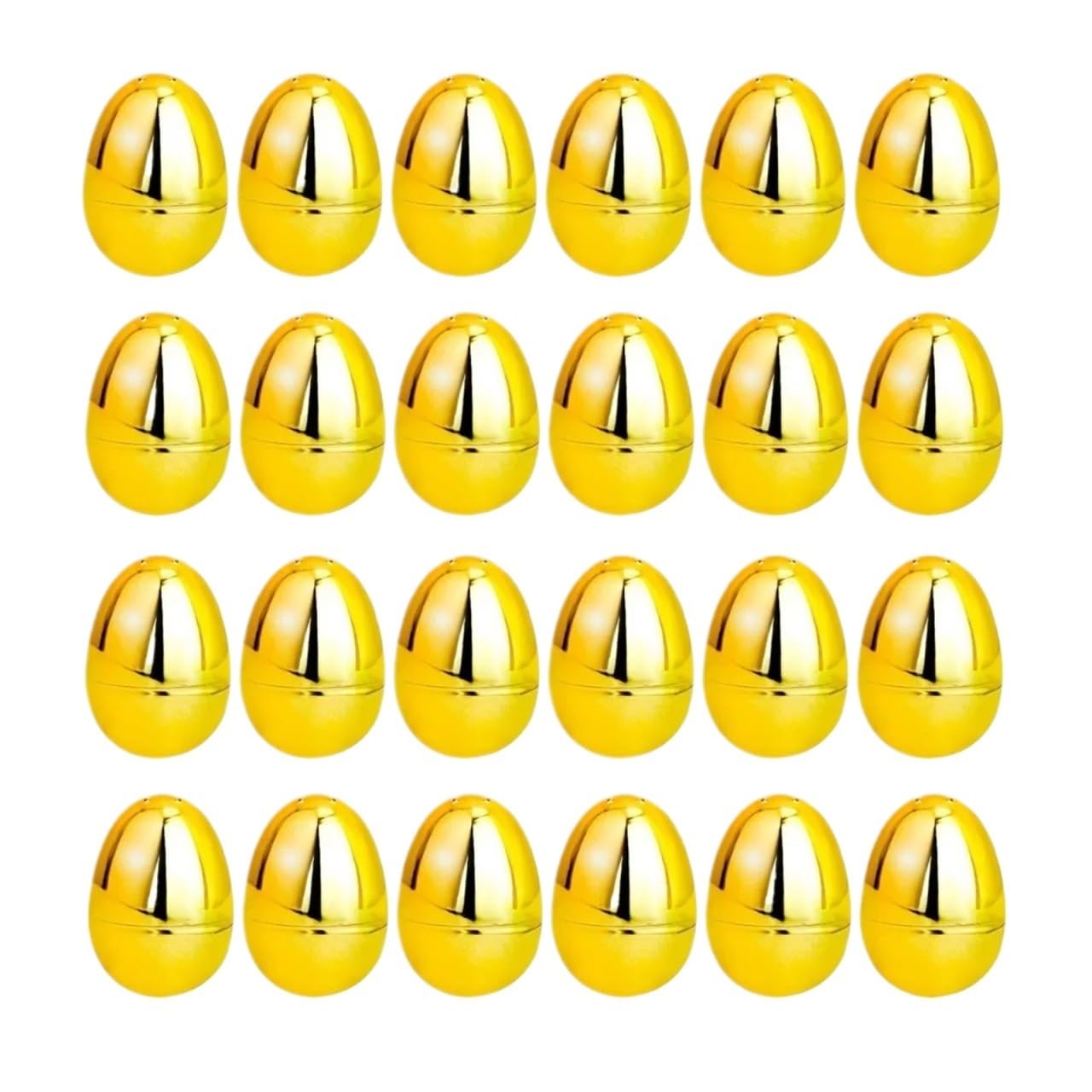 ZYAYNG 24Pcs Fun Electroplated Gold Easter Eggs for Birthday Party Carnival School Gift Candy Pinata Basket Filler For Easter