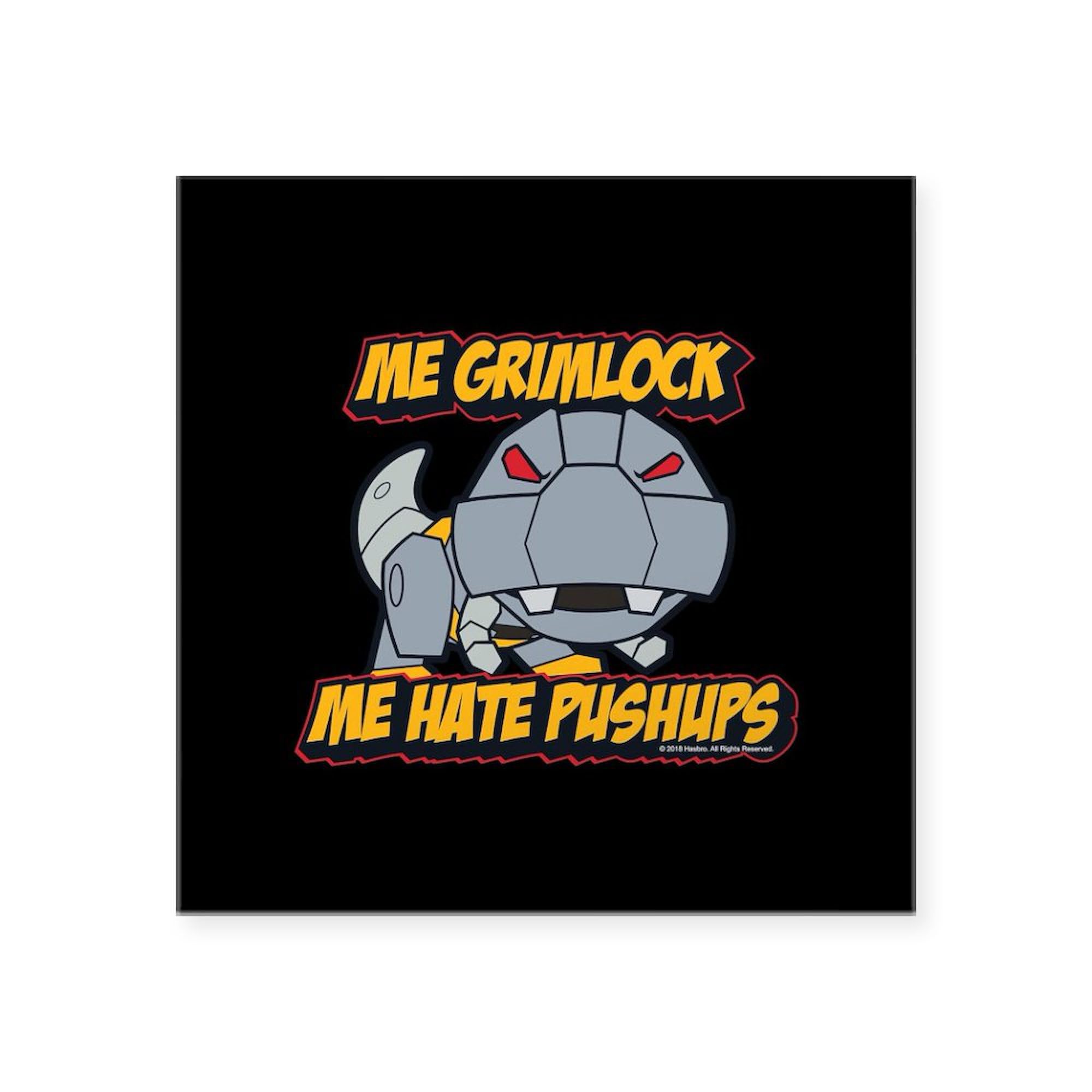 CafePress Transformers Grimlock Pushu Square Sticker 3 X 3 Square Bumper Sticker Car Decal