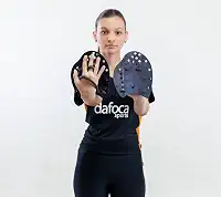 Palmar de Natação Hand Paddle DF4051-P Pequeno Preto Dafoca Sports