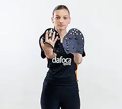 Palmar de Natação Hand Paddle DF4051-P Pequeno Preto Dafoca Sports