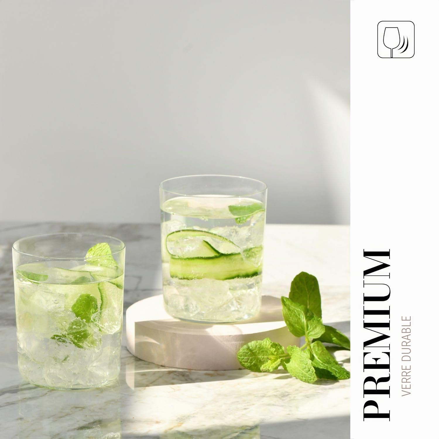 Krosno Verres à Cidre 500ml - MIXOLOGY - Lot de 6 Cristallin Sans Plomb