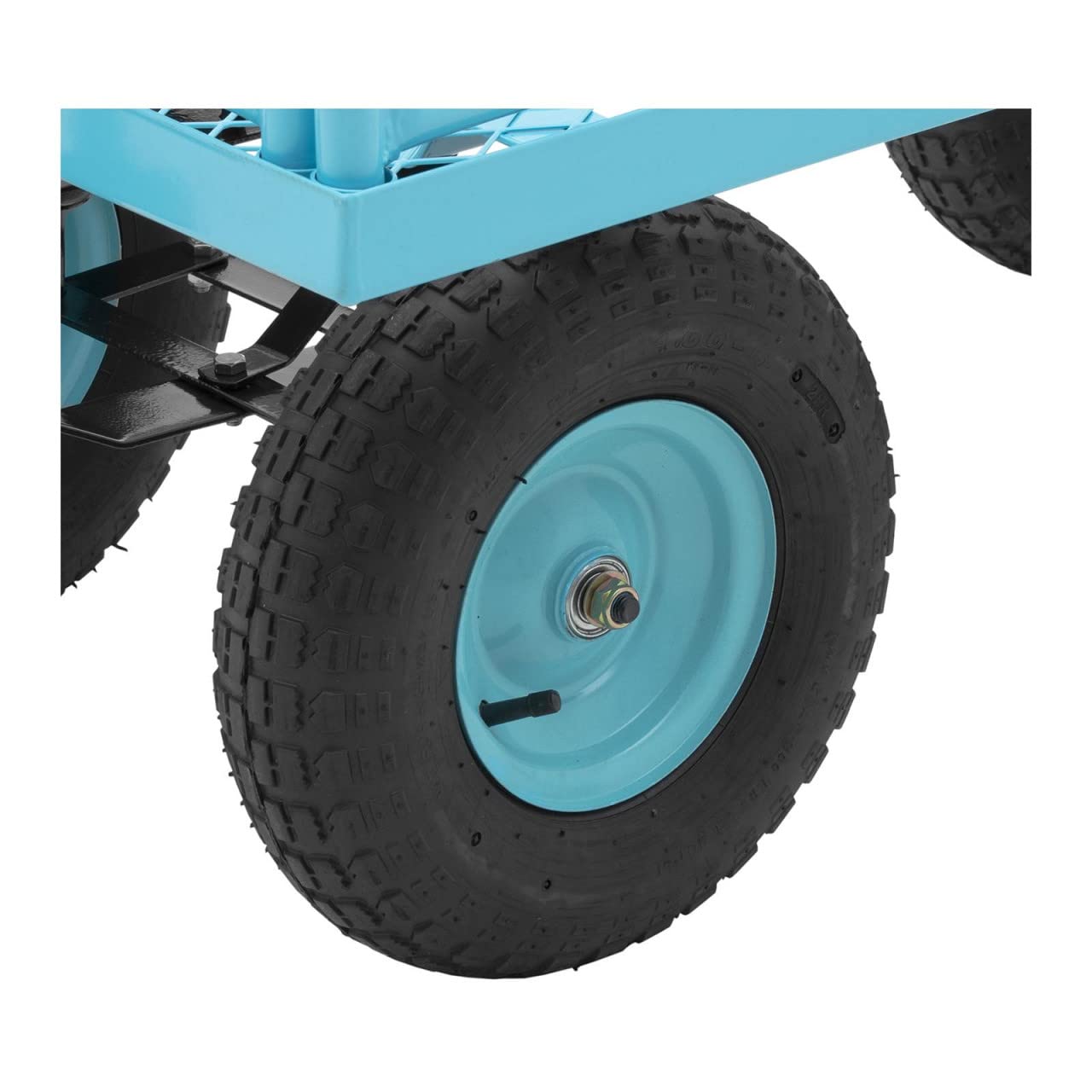 hillvert HT-TWIN-400 wózek transportowy, 400 kg, zdejmowana kratka boczna, wózek ogrodowy, wózek platformowy, wózek kratowy z rolkami
