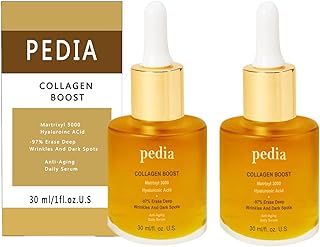 PEDIA Collagen Boost Serum - 30ml Collagen Boost Anti Aging Daily Serum,Collagen Boost Face Serum Anti-Wrinkle Serum,Hyaluronic Acid Face Serum,97% Erase Deep Wrinkles & Dark Spots