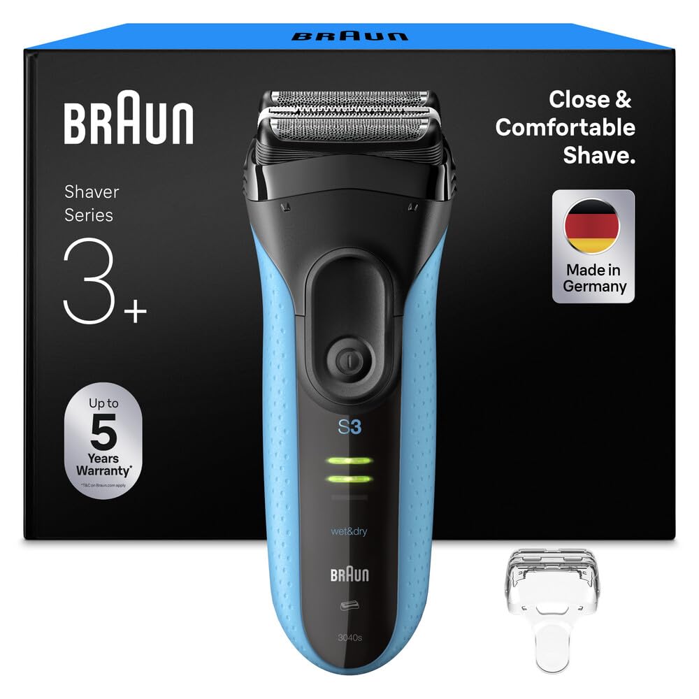 Braun Elektrischer Rasierer Series 3+ 3040S Blau