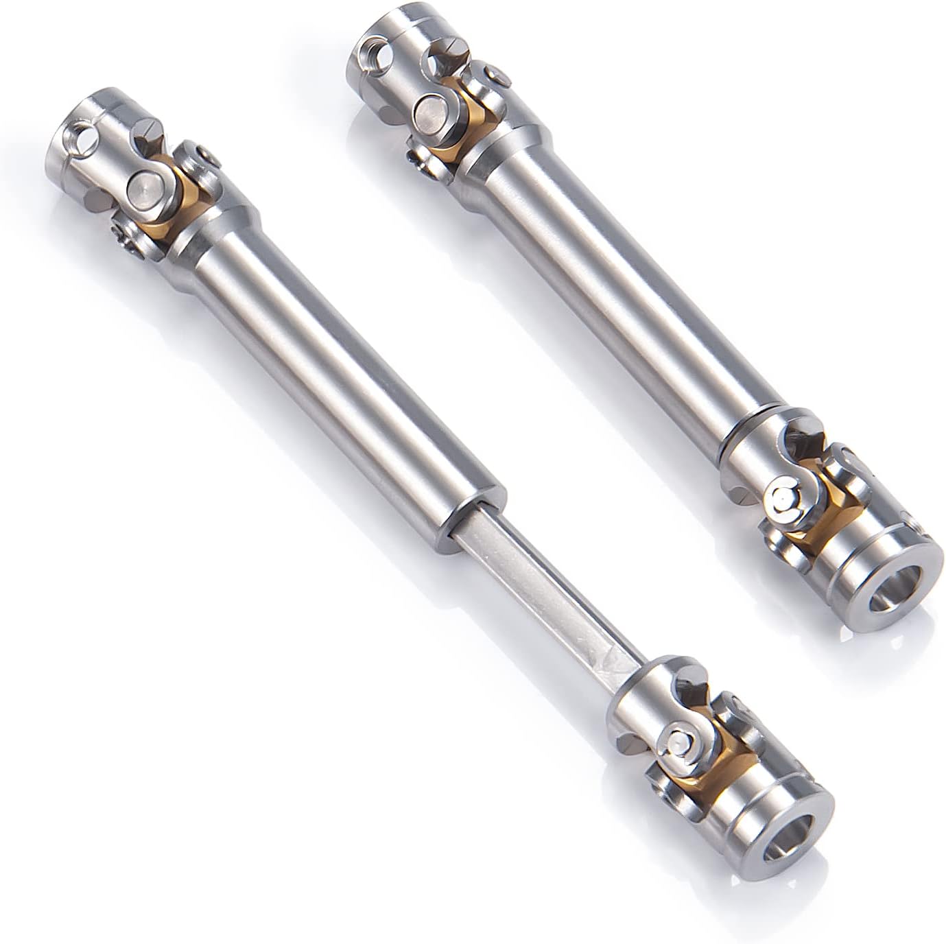 RC-Hub 1Pcs RC Driveshafts Metal Drive Shaft 45-50/47-57/55-67/60-80mm for 1:14 Tamiya Trailer Tractor Truck RC Crawler Car (65-85mm)