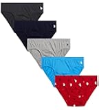 Mens Underwear Briefs - 5 Pack Cotton Tag Free Low Rise Briefs Underwear for Men Pack with Contour Pouch