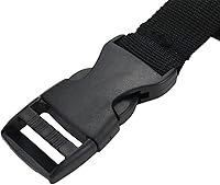 Vista 8 de 3 piezas de correas de amarre negras ajustables de nylon con hebillas de 1" x 47" (3.9 pies) con liberación rápida, correas de amarre