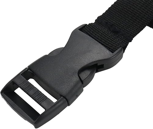 Miniatura 8 de 3 piezas de correas de amarre negras ajustables de nylon con hebillas de 1" x 47" (3.9 pies) con liberación rápida, correas de amarre para