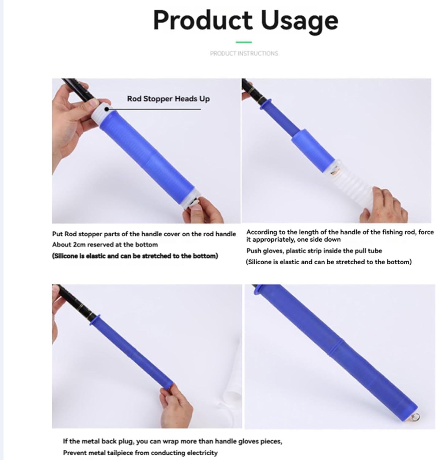 Cold Shrink Handle Wrap, 4.7/6.7/9.4/13.7 in, Thick Silicone Non-Slip Grip Sleeve, Heat & Electrical Insulating Handle Wrap for Industrial Hand Tools, Suit Diameters 0.55'' - 1.57''