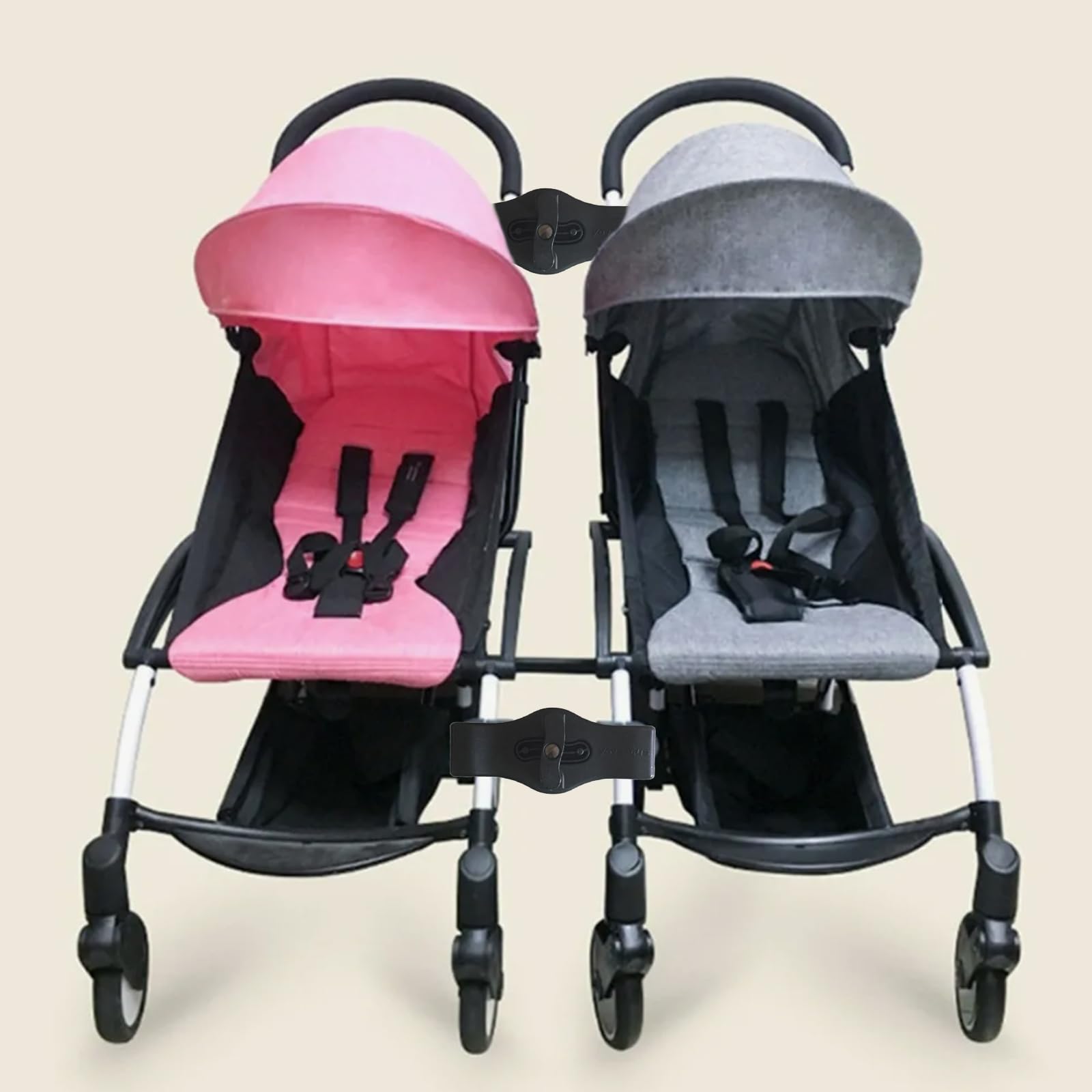 Petyoung Lot de 3 connecteurs pour poussette de bébé, crochet de liaison à libération rapide pour poussette Yoga Plus