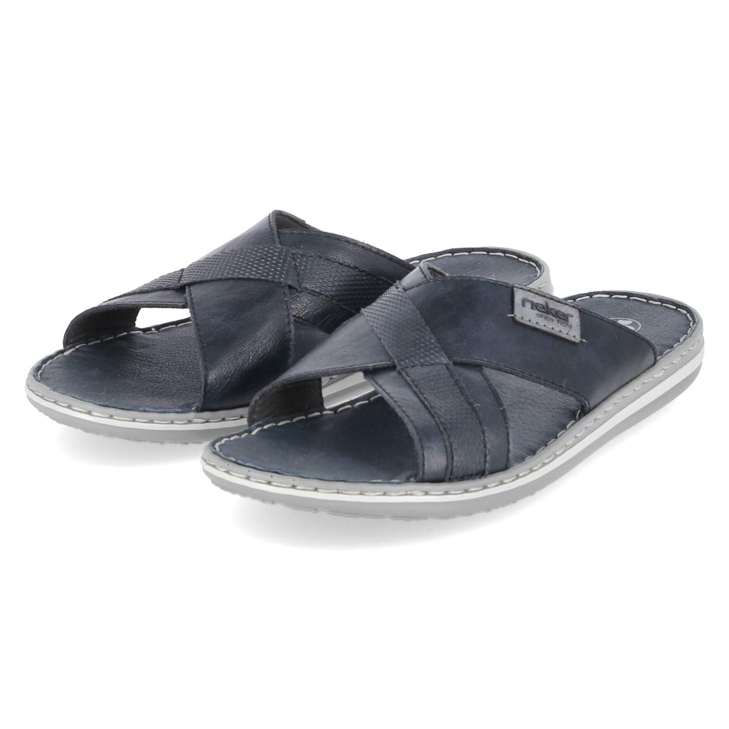 Rieker 21082, Men's Mule, Blue, 45 EU