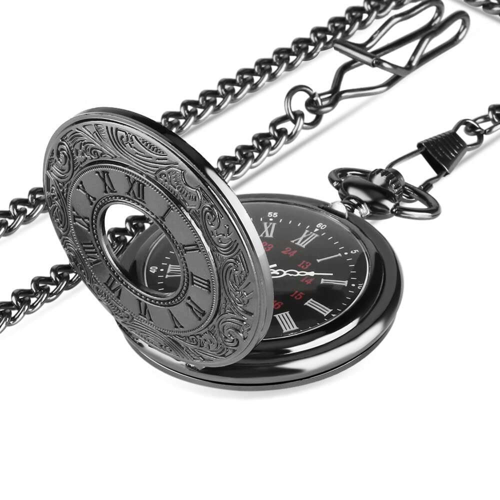 Montre à Gousset Chiffres Romains Montre De Poche Vintage Homme - 4