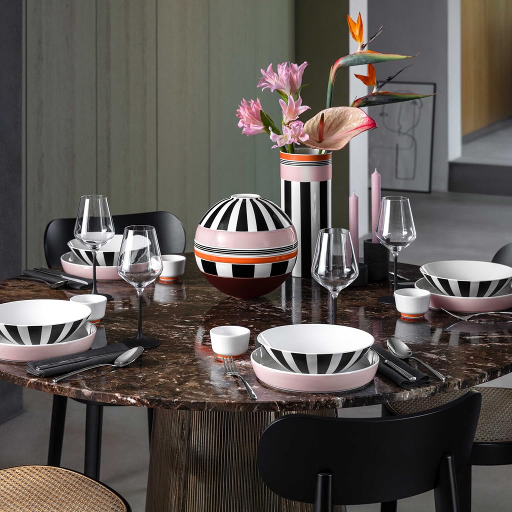 Villeroy & Boch Memphis Home Jarrón Grande Colorido Blanco y Negro Porcelana Premium