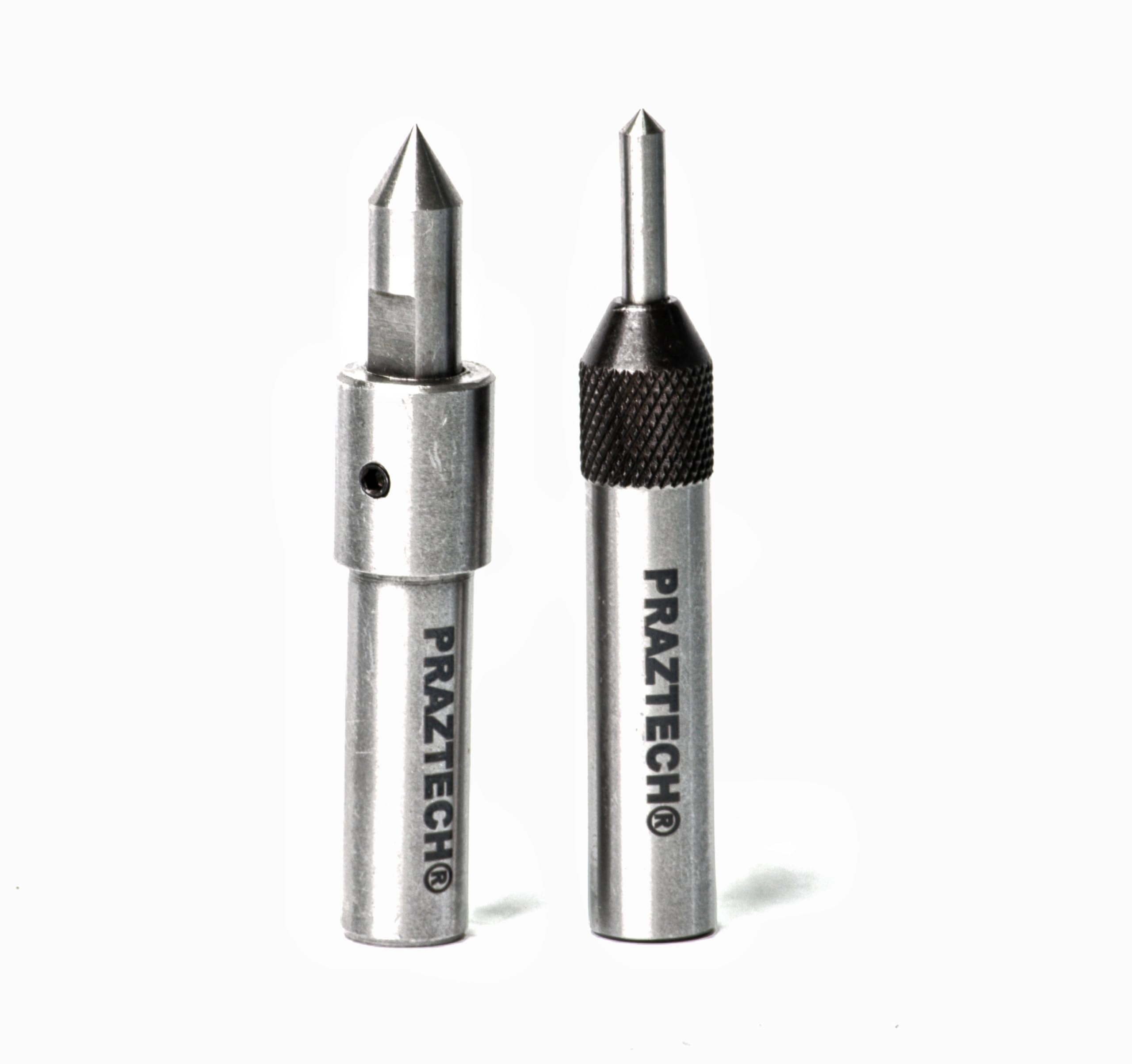 PRAZTECH® Set of 2 Spring Center Tap Guide Tool to Align Tap for threading Lathe Mill Jig Bore | Precise | Hardened Alloy Steel Made | Tapping