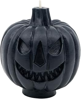 Sunbeam Candles 100% Pure Beeswax Black Two Faced Jack-O-Lantern | Long Burning 40-Hours | Made in USA | Pumpkin Fall Candle