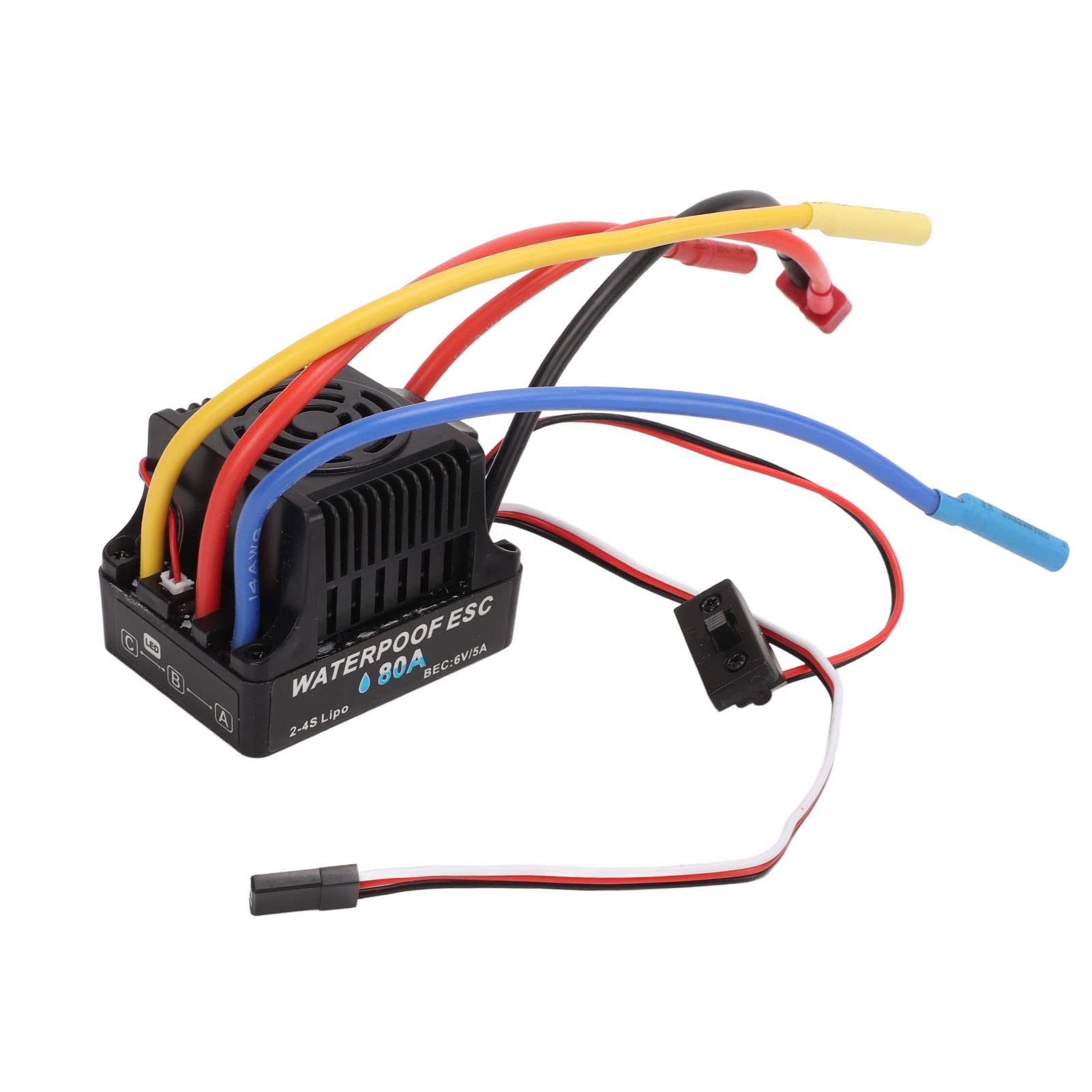 Silnik bezszczotkowy 3300KV Czerwony silnik ze stopu aluminium z zestawem elektronicznego regulatora prędkości 80A do samochodu 1/8 1/10 RC