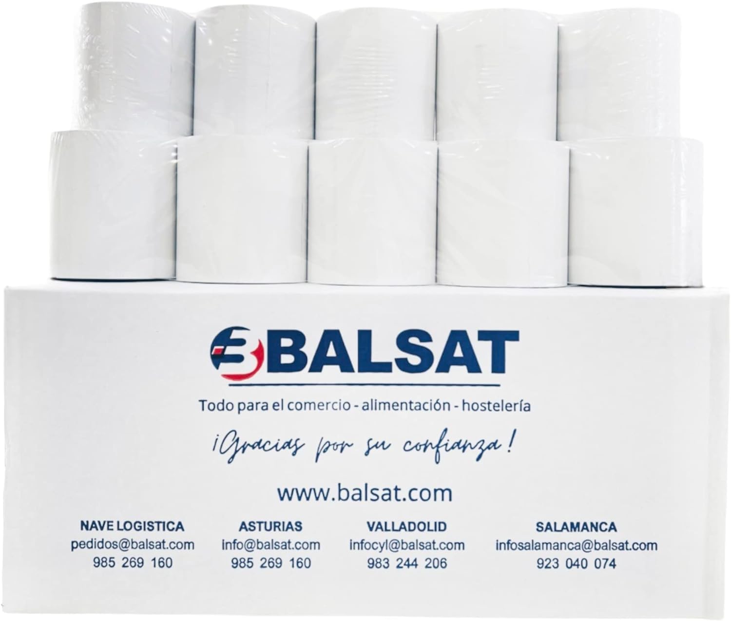 BALSAT Rollo Ticket 80x60 Termico - 96 ud. Papel Impresoras TPV