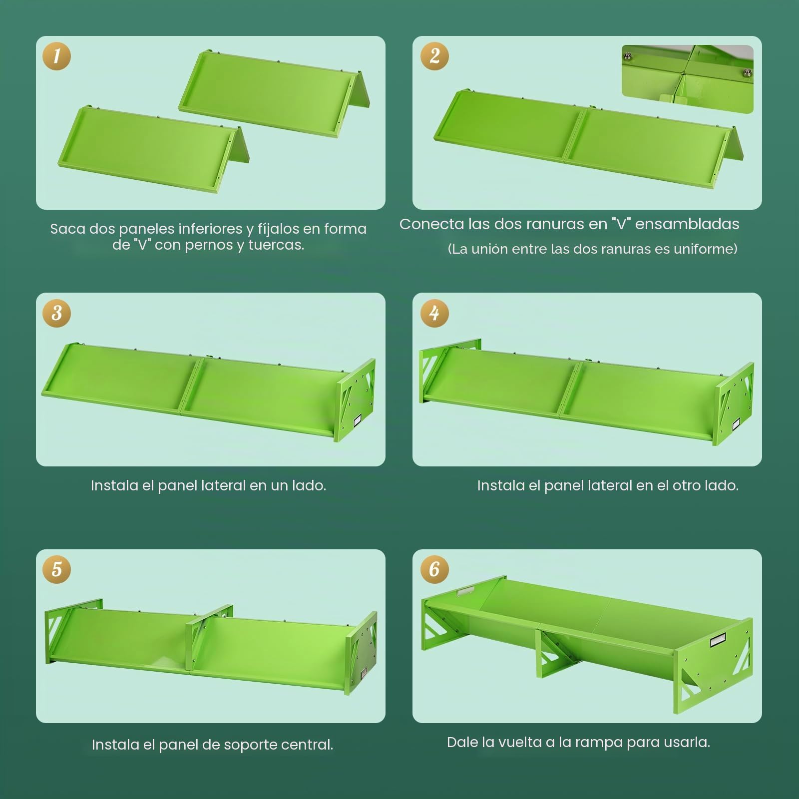 Comedero para Ovejas y Cabras 138*54*20cm Portátil Comedero de Heno para Ganado Gran Capacidad Metálico Alimentador de Heno Para Cabras Fácil de Limpiar (Verde)