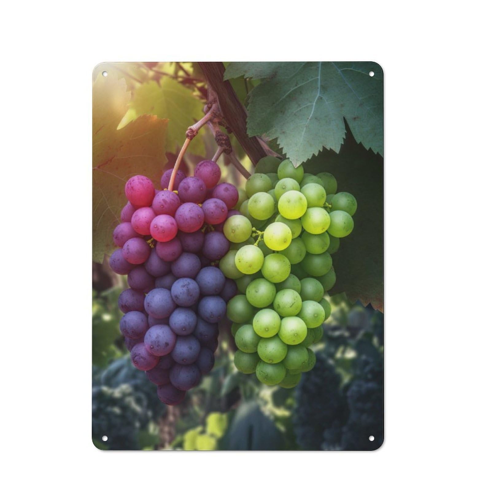 Junmoney Grapevine Metal Sign 40X30cm With For Garage Wall, Vintage Decor, Tin Sign Wall Decor For Garages And Workshops