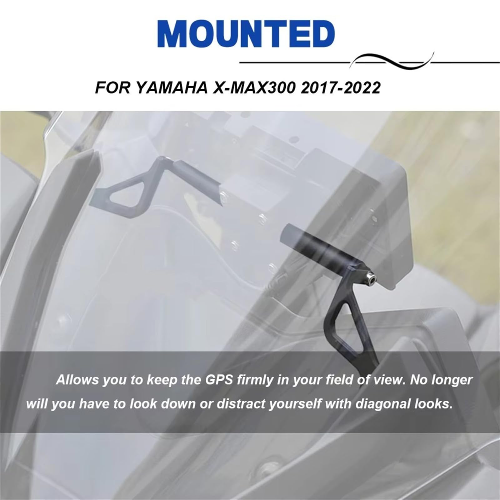 Support Téléphone Moto Navigation GPS D'extension Barre Transversale pour XMAX300 pour Xmax 125 250 300 2017-2021 2022 Support Téléphone Moto