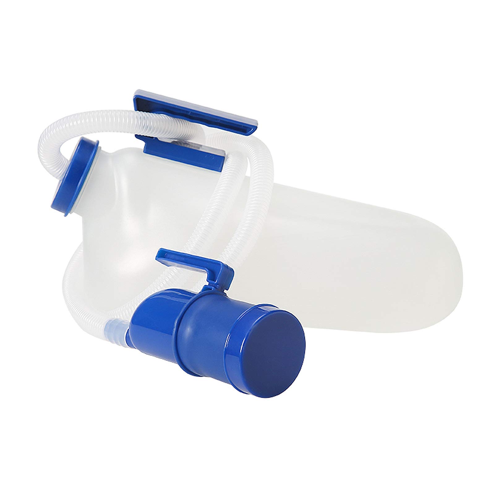 YNGJUENCP Men's Male Bed Urinal Potty Pee Bottle 3000ML Collector With 1.6M（62.9in） Tube (Blue)