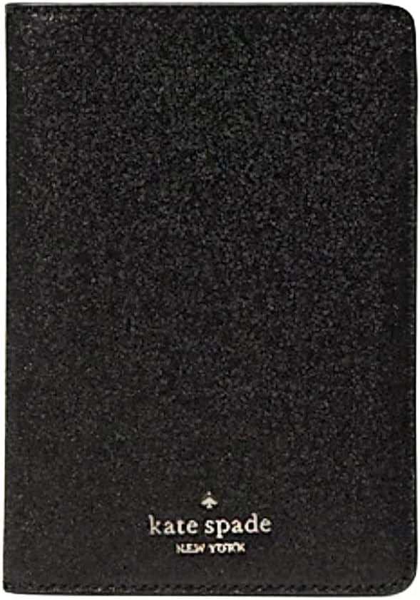  | kate spade glitter passport and luggage tag travel gift set in black | Luggage Tags