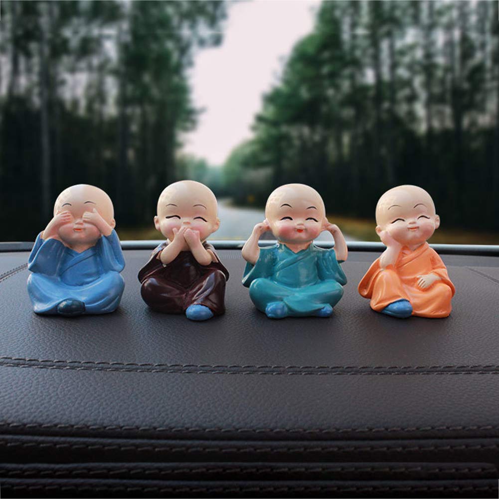 JAIPUR ACE Buddha Monk Statue for Home Decor, Living Home,Office Table Top,Staircase Decoration Item | Stone Buddha Monk for ShowCases in Chidren Room, car Dashboard (5X5X5) Set of 4 (B08NXXH32N) Amazon Price History, Amazon Price Tracker