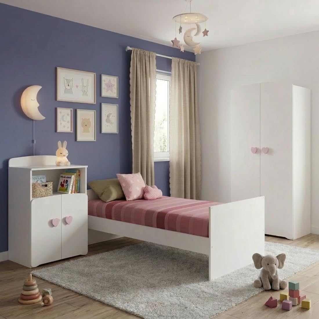 Letto evolutivo per neonati combinato Baby Price New Basic con pomelli