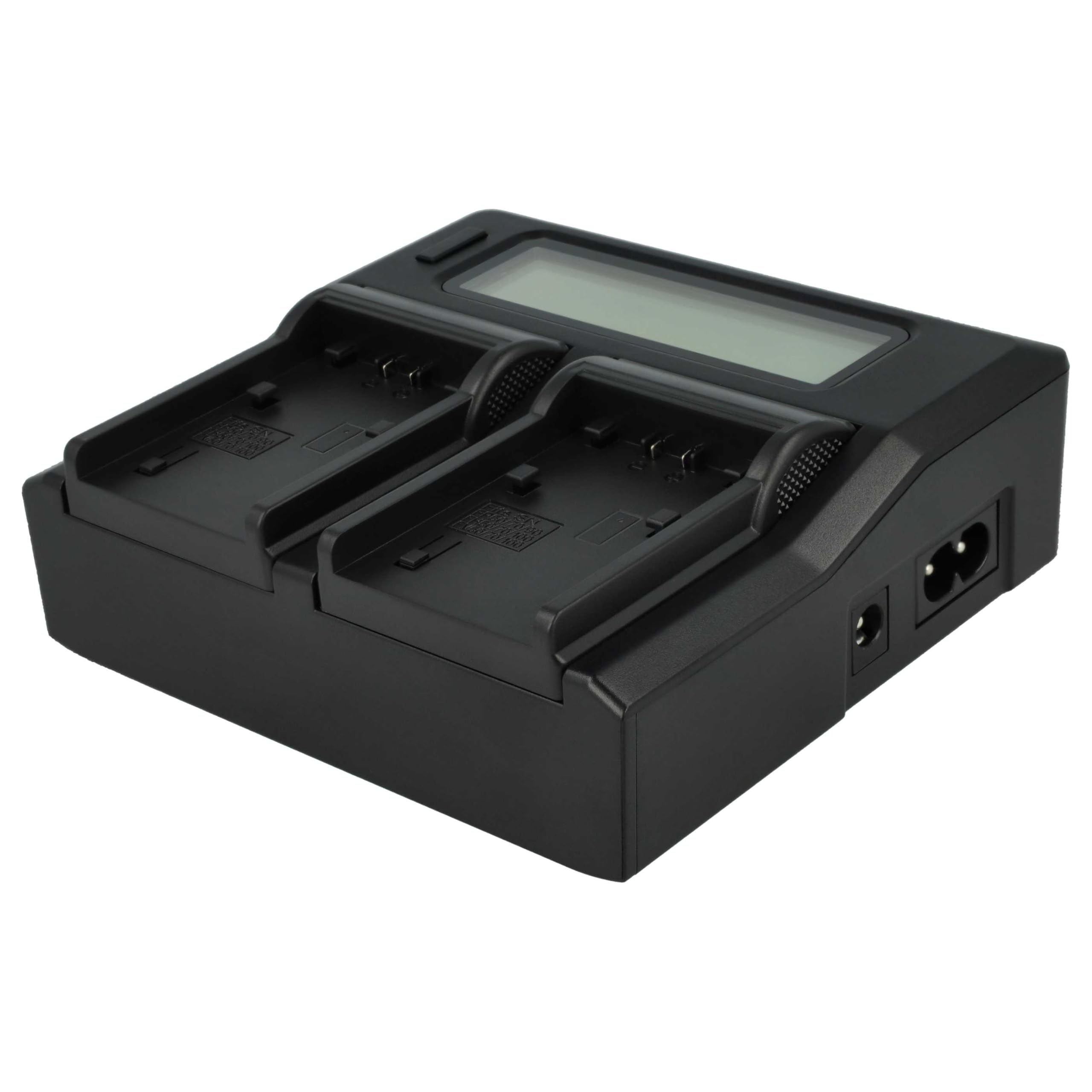 vhbw Podwójna ładowarka kompatybilna z Sony HDR-PJ220E, HDR-PJ260, HDR-PJ220EB kamera/akumulator – ładowarka z wyświetlaczem, wskaźnik ładowania, 5 V