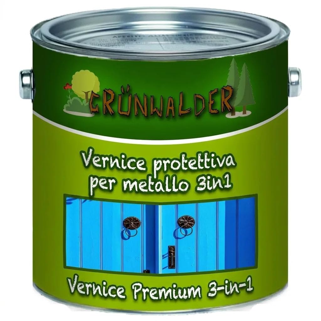 Vernice protettiva per metallo premium vernice protettiva 3 in 1 efficace vernice protettiva su superfici metalliche, come ferro, acciaio, alluminio, zinco e metallo (1 l, grigio chiaro (RAL 7035))