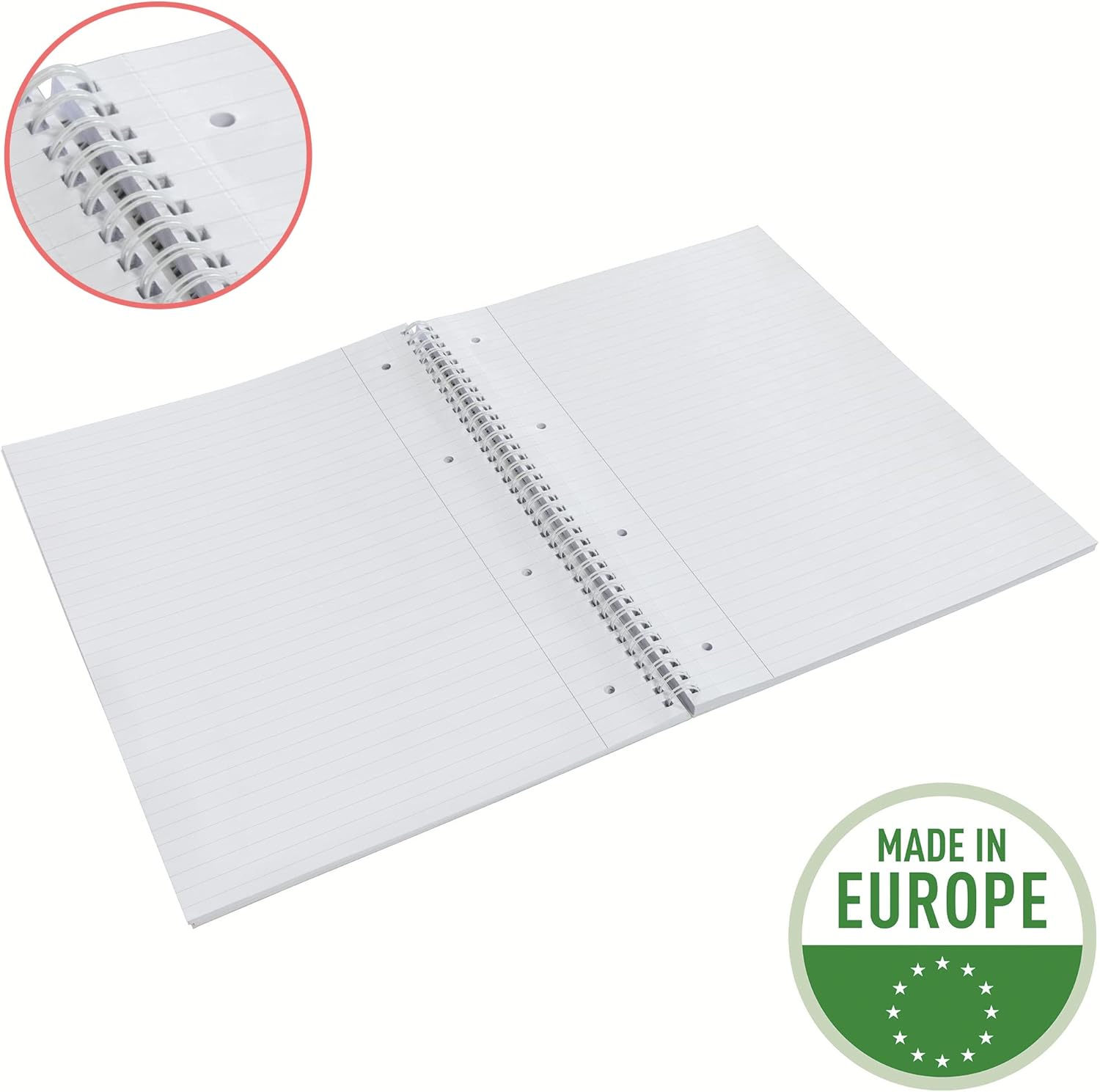 Esselte A4 Notebook Ruled, 100 Sheets/200 Pages, Wirebound Writing Pad, Home, School, Office Use, 80gsm FSC Certified Paper, Embossed Pattern, Colour’Breeze Range, Green, Pack of 3, 628627