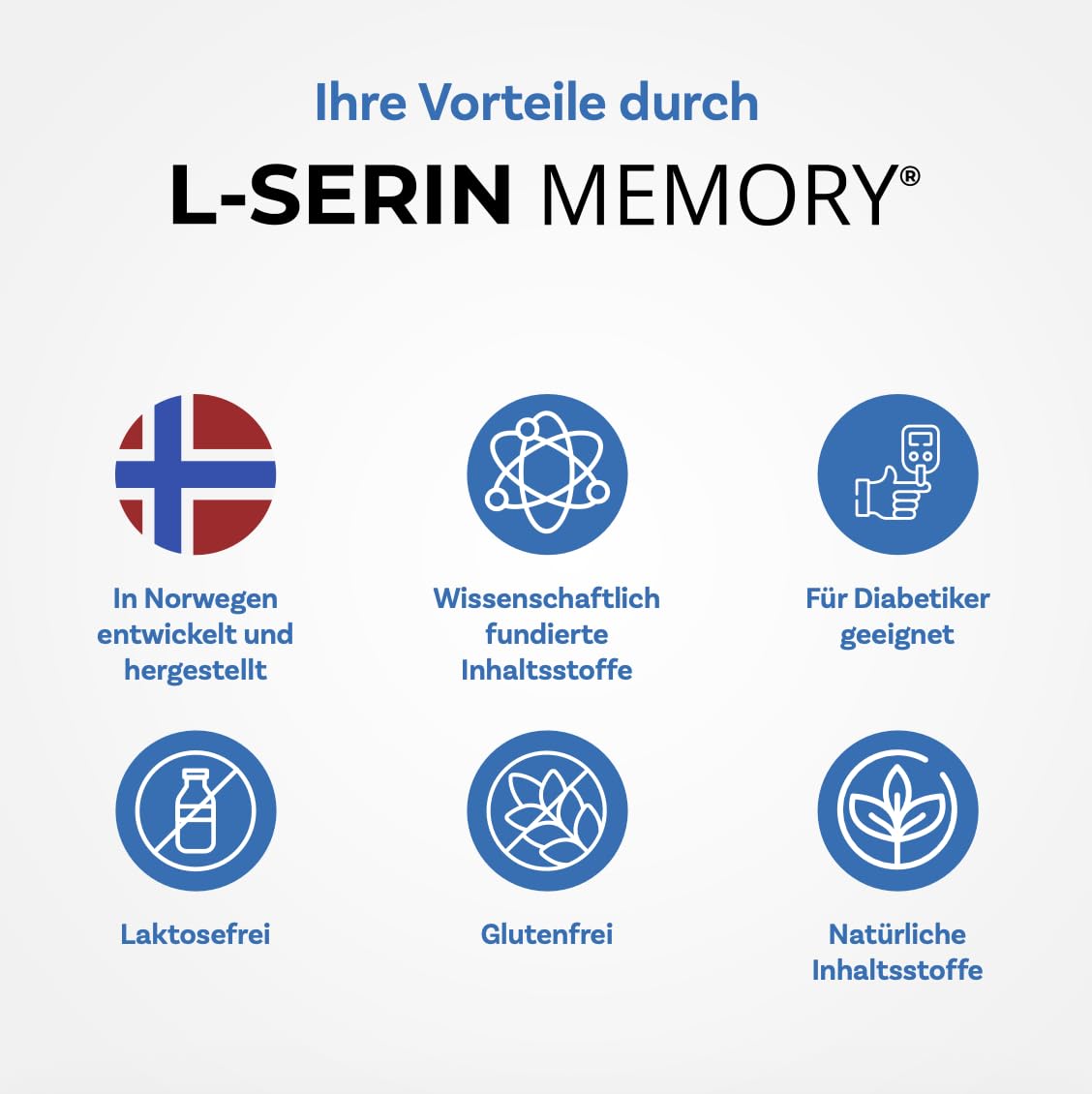 L-SERIN MEMORY® – Gedächtnis & Konzentration | 10 Nährstoffe mit L-Serin, Acetyl-L-Carnitin, Bacopa & Vitamin B12 | Für kognitive Leistung & Fokus | 60 Tabletten