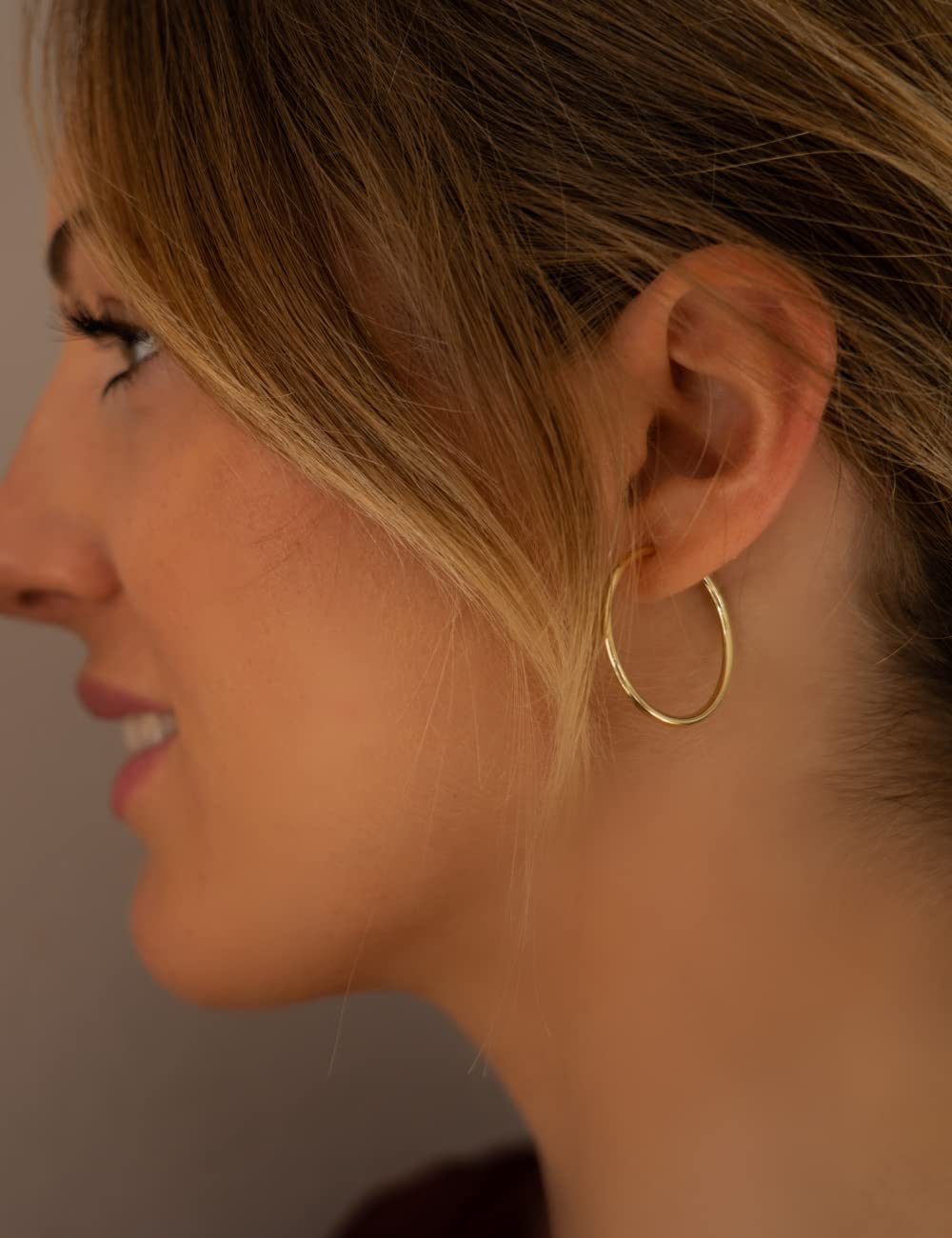 My Gold Damen Creolen Ohrringe Gold 333/585 Echtes Gelbgold (8/14 Karat) Ø 30mm Goldohrringe Damenohrringe Paloma Blanca