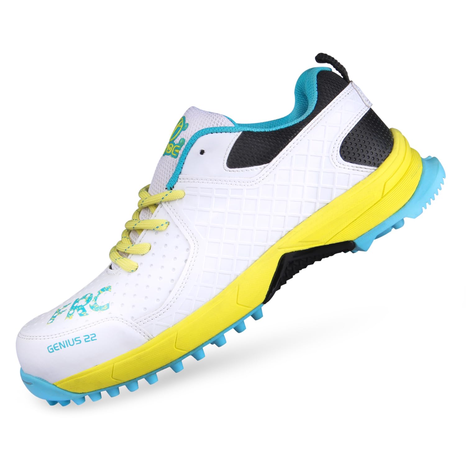 FEROC Genius 22 Cricket Shoes for Men Boys Unisex Kids (Yellow, 9) 2