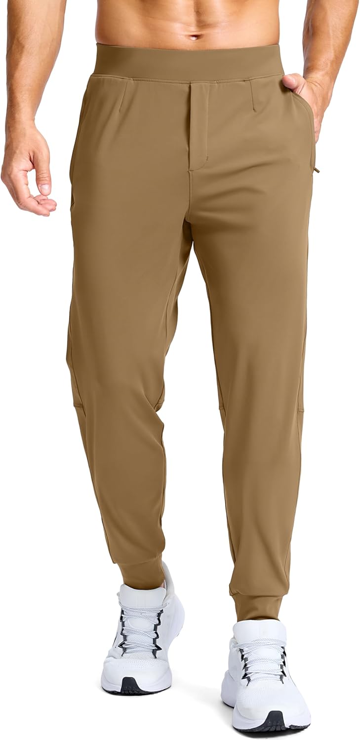 G Gradual Men's Golf Joggers Pants with Zipper Pockets Stretch Sweatpants Slim Fit Track Pants Joggers for Men Work Running