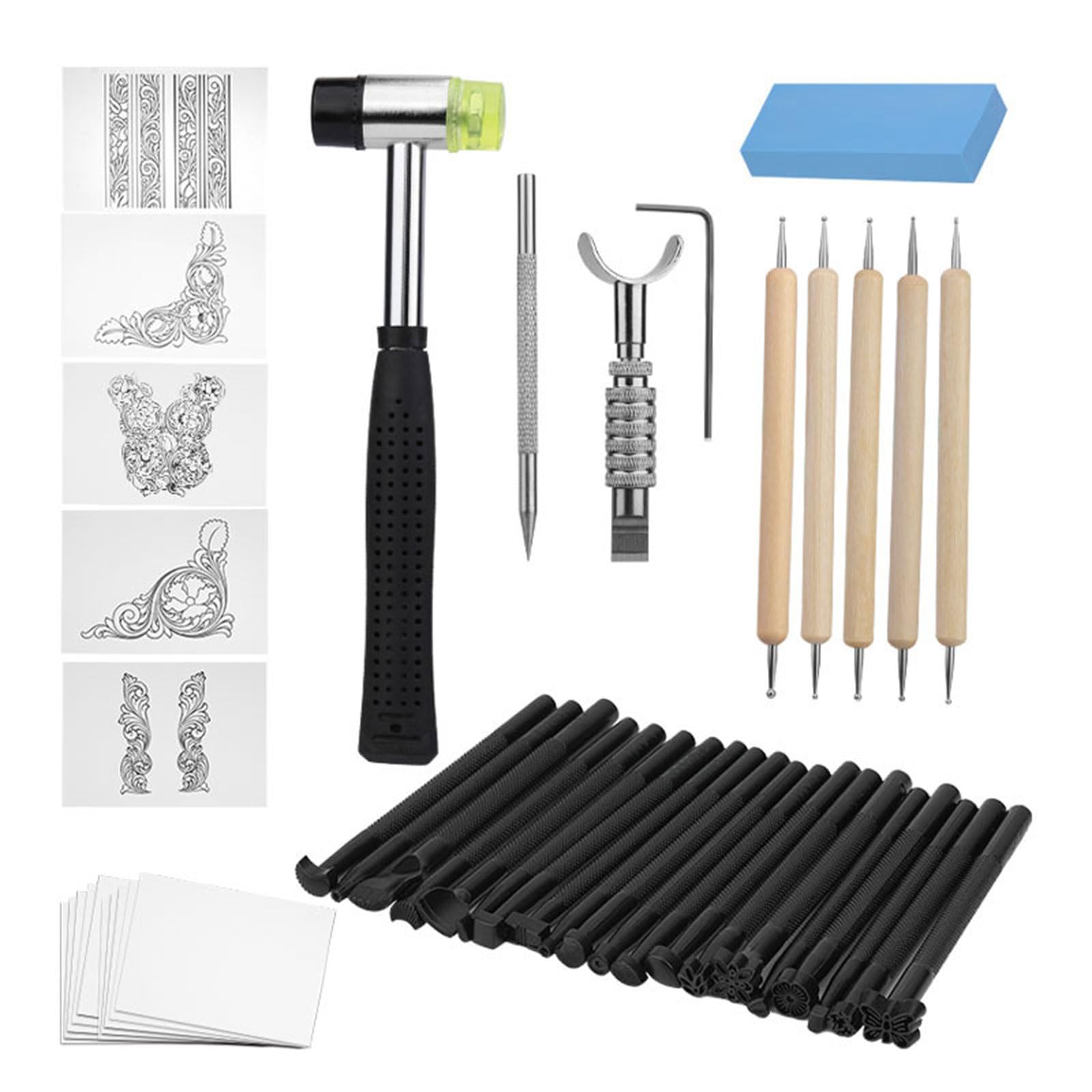 Kalttoy Multipurpose Leather Stamping Tool Leather Embossing Tool Cutting Rotating Cutting for Leathercraft Working