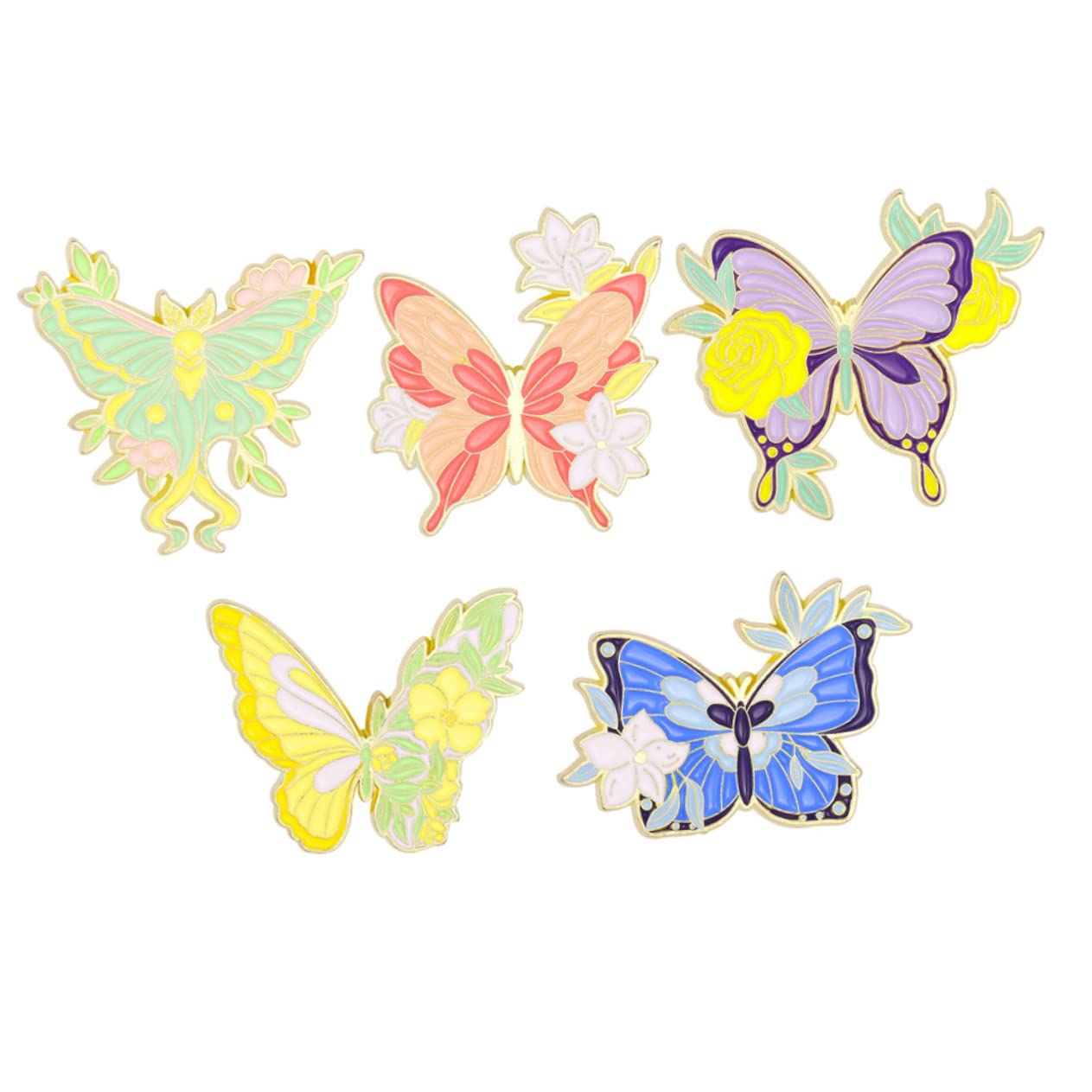 20pezzi Spilla Brooch Forma Di Farfalla Colorata Accessorio Carino Per Giacche Zaini e Scialli Design Adorabile Per Donne