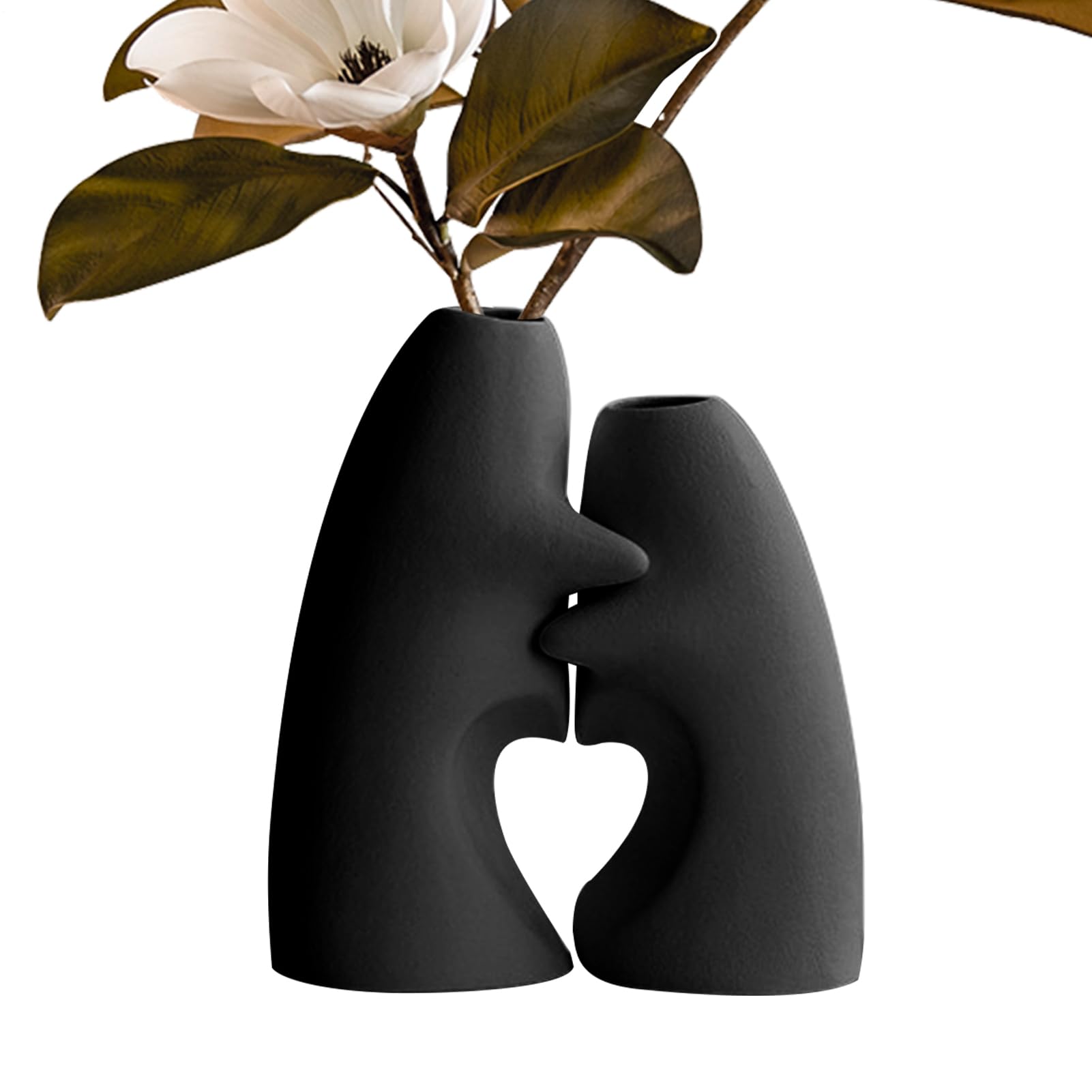 Jarrón de cerámica | Jarrón decorativo de cerámica que abraza las flores,2 piezas decoración del hogar para boda, Navidad, regalo mesa de comedor, oficina, fiesta, dormitorio, sala de estar
