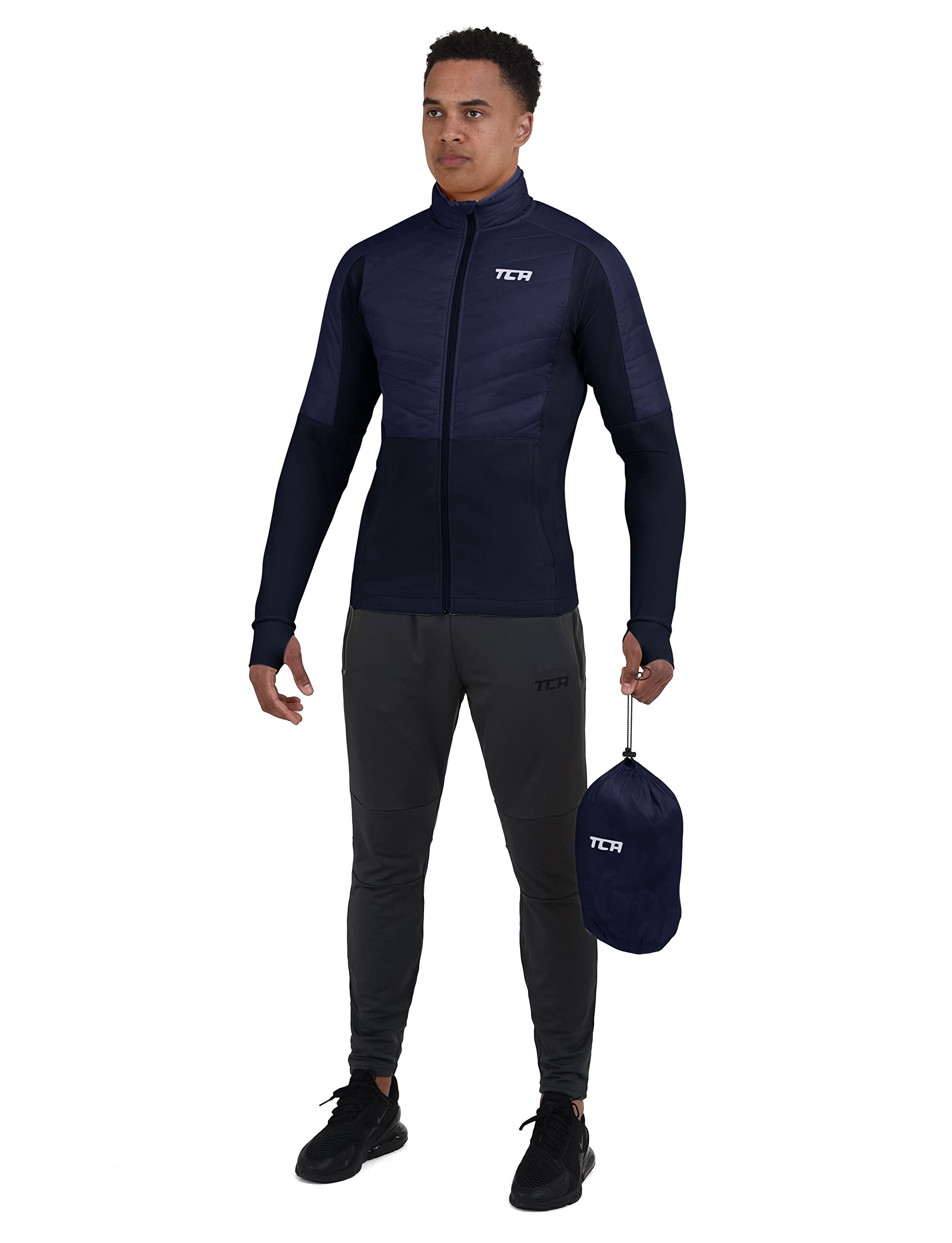 TCA Veste de Course Compacte Légère Déperlante pour Homme Excel Runner 4 Saisons