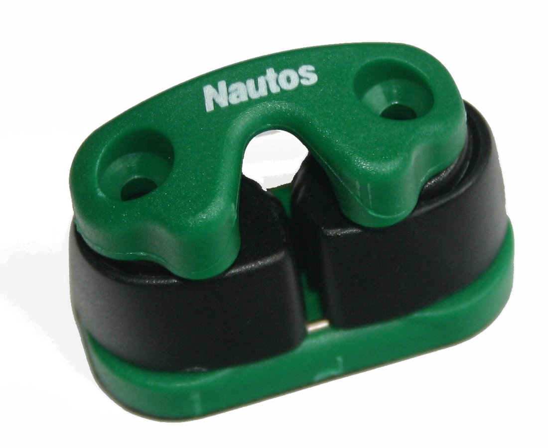 Nautos # 91026BG- Small Composite cam Cleat - Green Base - with Fairlead Included