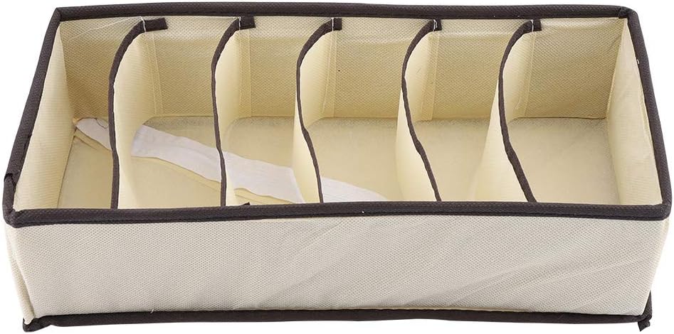 Jiawu Portable Divider Storage Box for Organizing Bras Underpants and